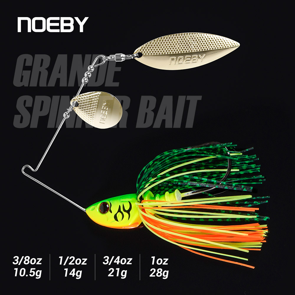 Fishing Lure Blade Bait - Noby-スピナーベイト10.5g,14g,21g,28g,ダブルウィローブレード,ステンガーフックスプーンワイヤー,シーバス,パイクフィッシング用