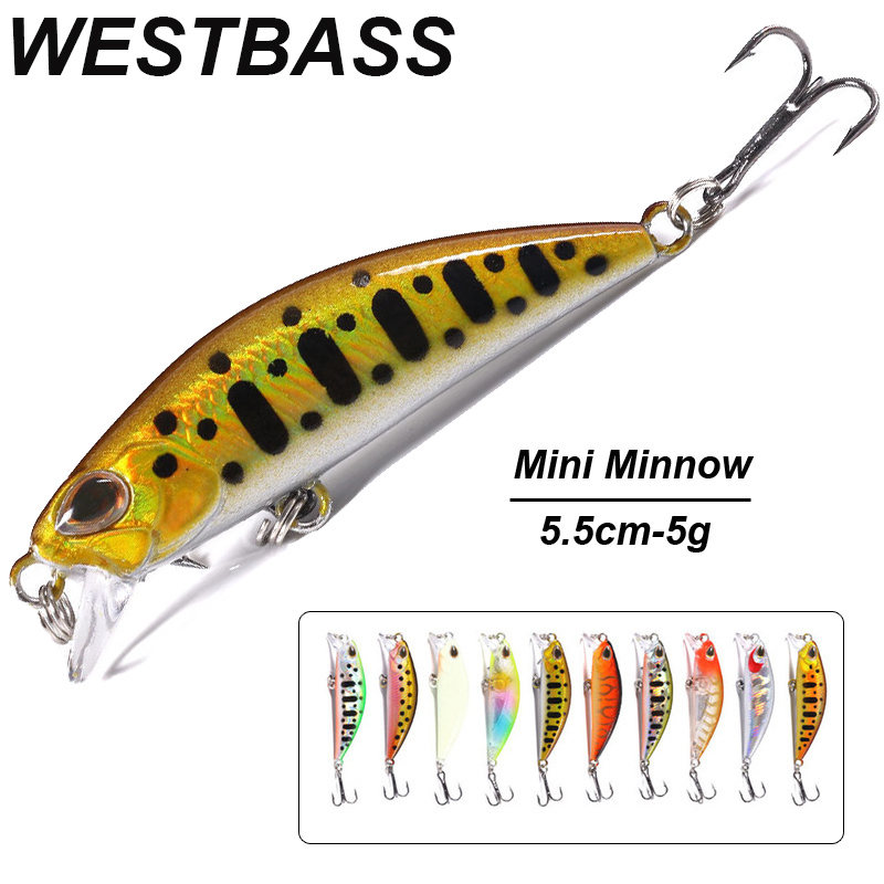Fishing Lure Popper - West低音-マイクロミノールアー,シンキングフィッシュベイト,人工ベイト,ウォブラー,ジャークベイト,55mm-5g
