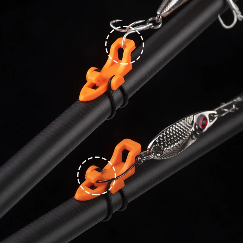 Fishing Lure Accessories - 10-40SET 釣りフックキーパールアーベイトホルダー 釣り竿用ゴムリング3個付き 釣り具ポータブルアクセサリー 固定餌