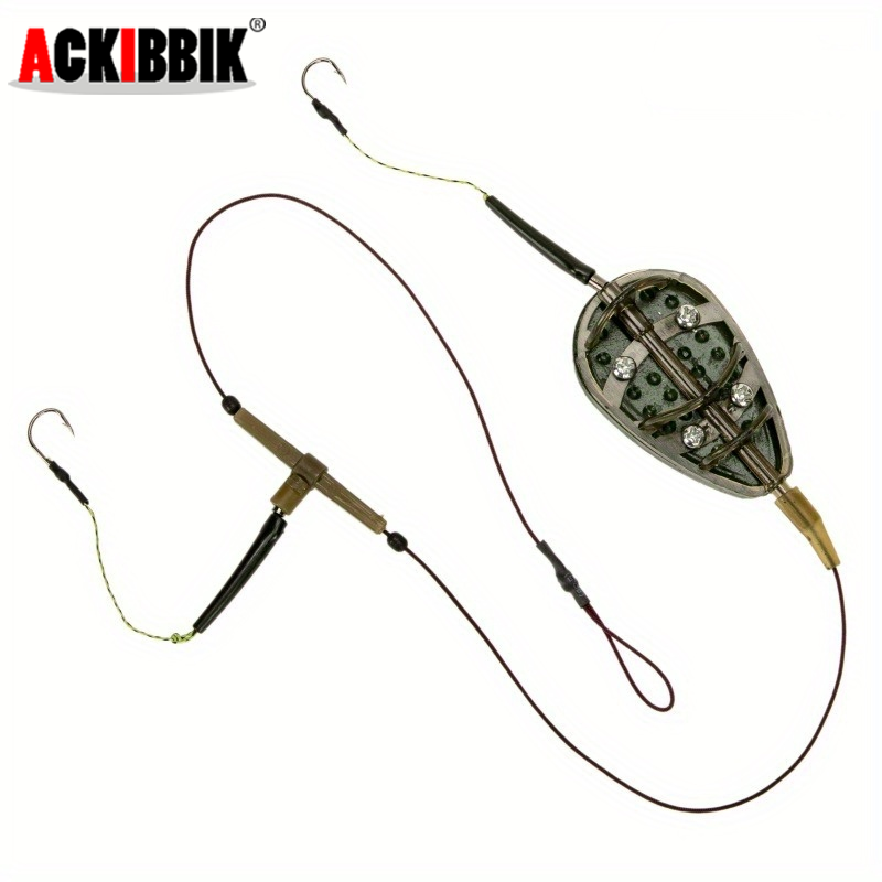 Fishing Lure Kit - 1pc 鯉釣りフィーダーキットフィーダーフック鯉釣り餌ケージライングループ人工ルアーアクセサリー