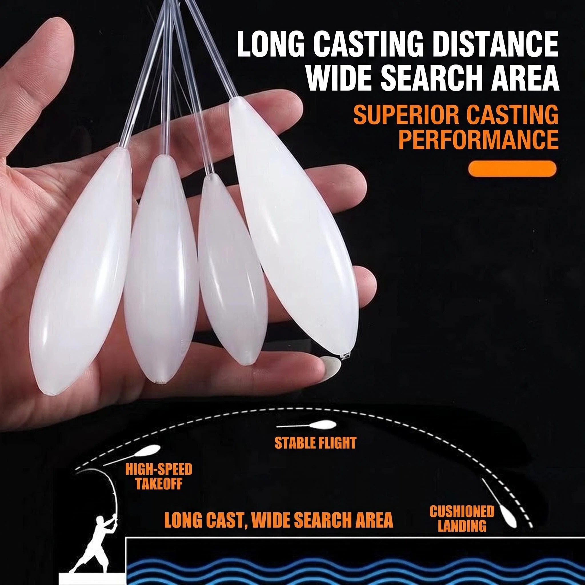 Fishing Lure Topwater - 釣り用フロート 上向き浮き竿 スローシンキングアシストまたはフローティングウォータースローアイド 釣り用浮き竿 鯉 海釣りルアー