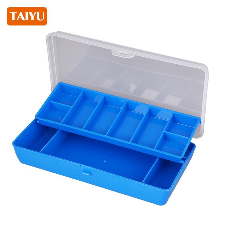 Fishing Lure Soft Plastic - TAIYU ポータブル釣具ボックス 11 コンパートメントダブルデッキ収納ケース鯉釣りアクセサリールアーフックソフト餌ツールボックス