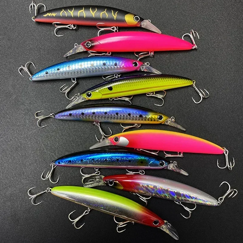 Fishing Lure Swimbait - 釣り用フローティングミノールアー,人工餌,硬い素材,海,海,ビーチ,バス,パイク,パーチ,110mm, 20g