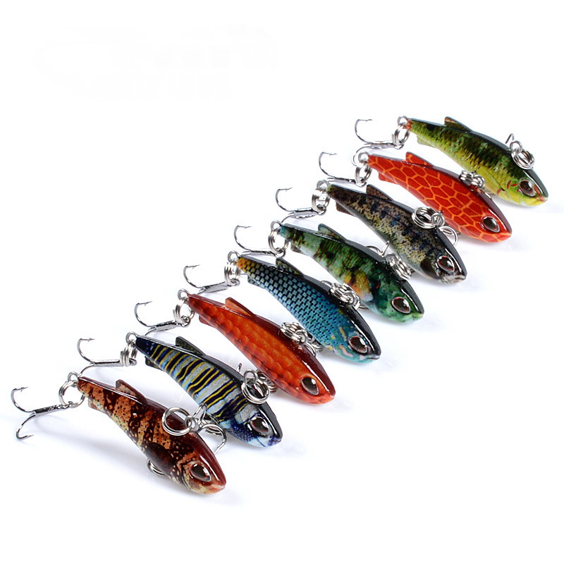 Fishing Lure Crankbait - 釣り用の人工ハードベイト,魚を捕まえるためのルアー,クランクベイト,シンカー,シーバス釣り用,4cm,4g,8個