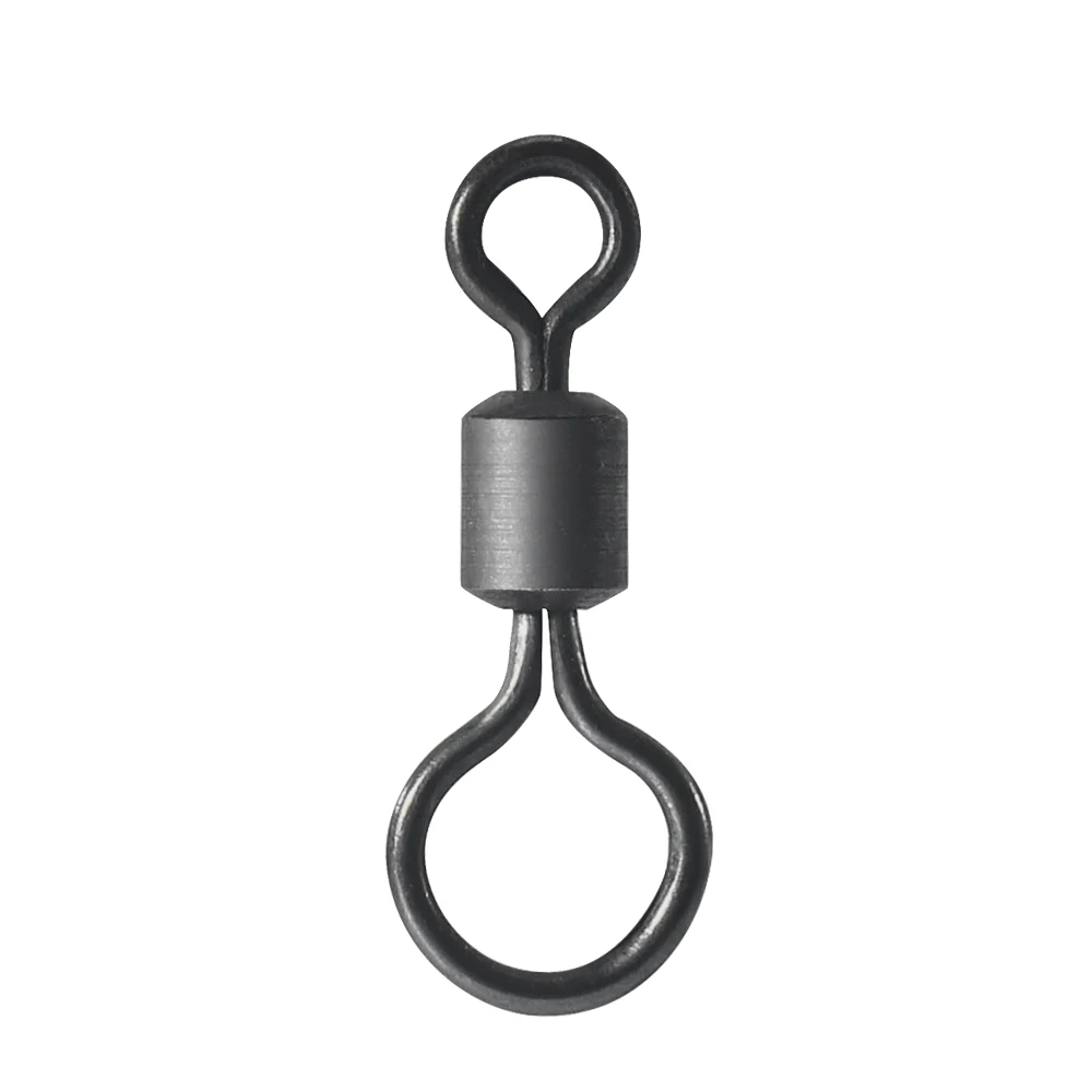 Fishing Lure Accessories - 100個入り 鯉釣り用スイベル ビッグアイ ローリングスイベル マットブラック 鯉釣り用クイックチェンジコネクター