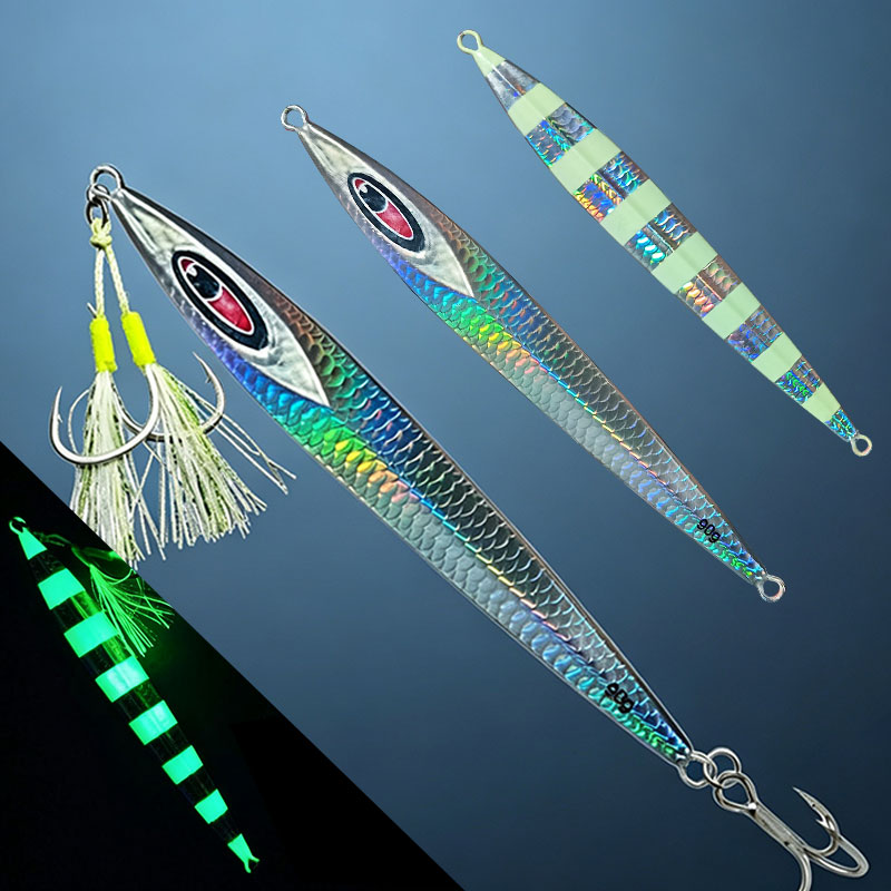 Fishing Lure Blade Bait - ロングブレードペスカファストジグバーチカルスピードシンキングキャストスプーン60g90g120gメタルジギングフィッシング人工餌シールアーアングラー