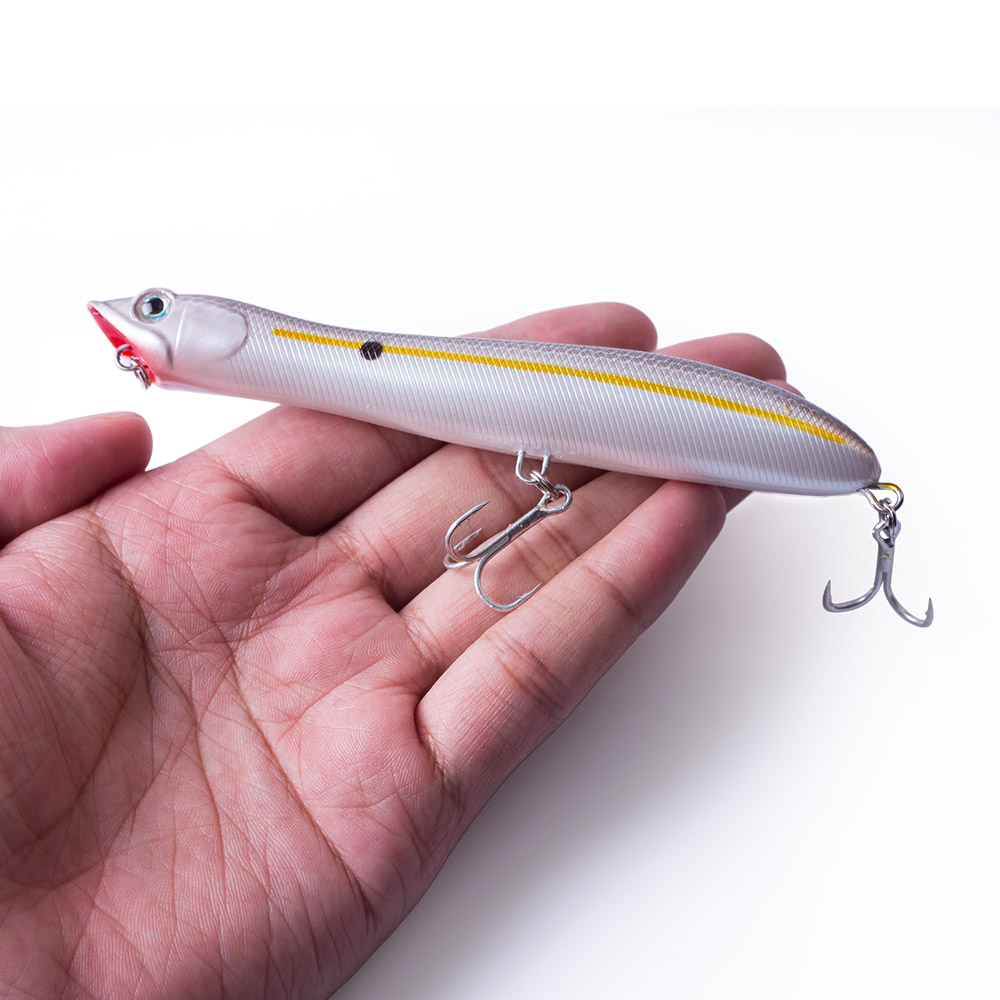 Fishing Lure Popper - 120mm/18g トップウォーターペンシルポッパー フローティングフィッシングルアー スネークヘッド ウォブラー タックルベイト