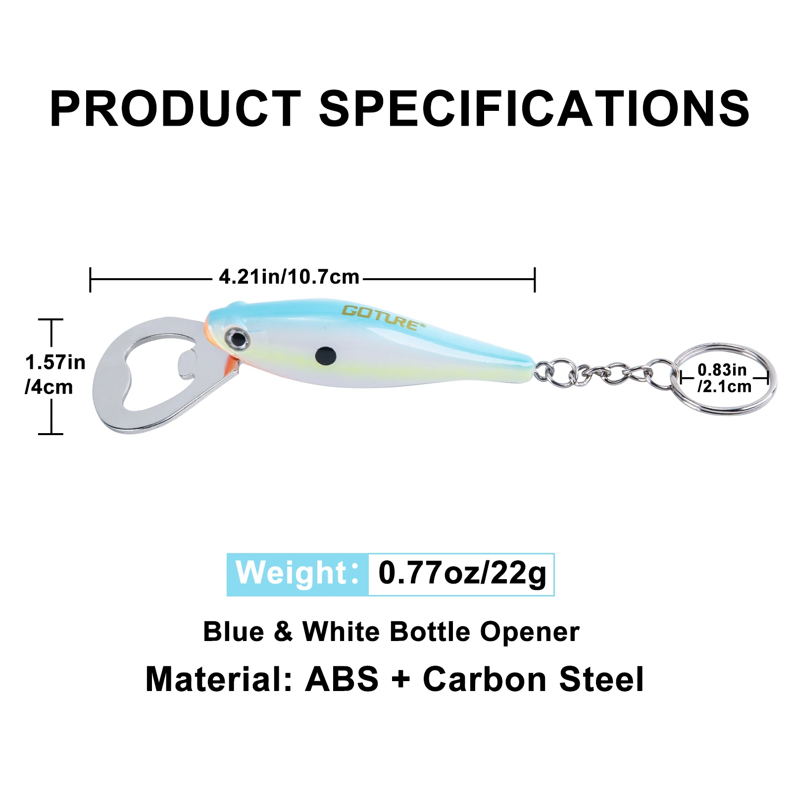 Goture 1 個釣りルアーボトルオープナー炭素鋼魚パター - Fishing Lure Kit のレビューと価格