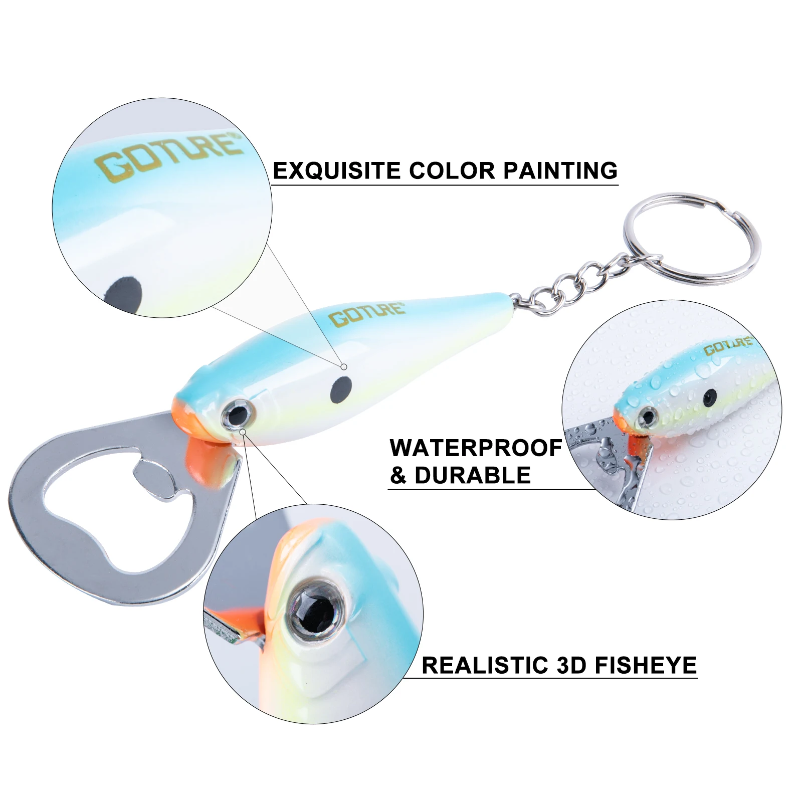 Goture 1 個釣りルアーボトルオープナー炭素鋼魚パター - Fishing Lure Kit のレビューと価格