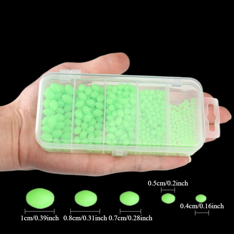 Ackibbik 375個/箱 夜光釣りビーズ 海釣りアクセ - Fishing Lure Soft Plastic のレビューと価格