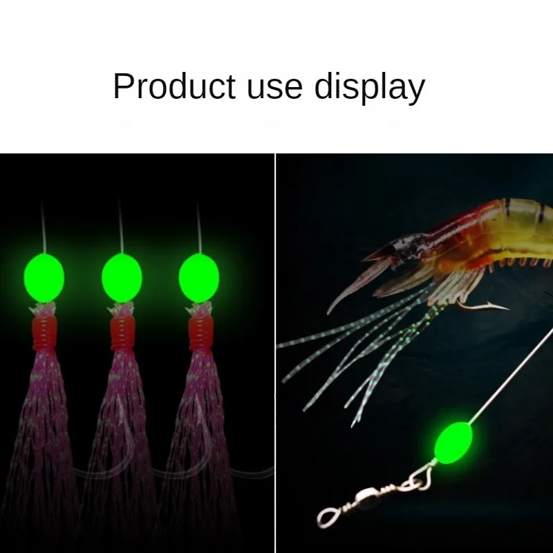 100 ピース/ロットオーバルナイト発光釣りビーズ光る海釣り - Fishing Lure Accessories のレビューと価格