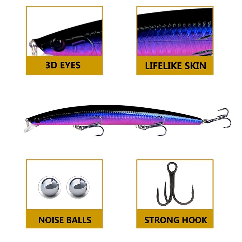 ミノー釣りルアーレーザーハード人工餌 18 センチメートル  - Fishing Lure Crankbait のレビューと価格