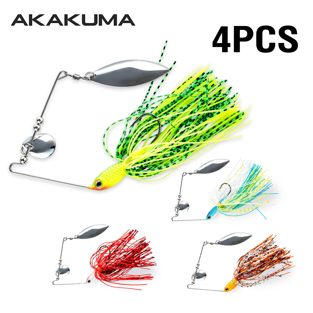 4個入り 18g スピナーベイト フィッシングルアー ダブル - Fishing Lure Blade Bait のレビューと価格