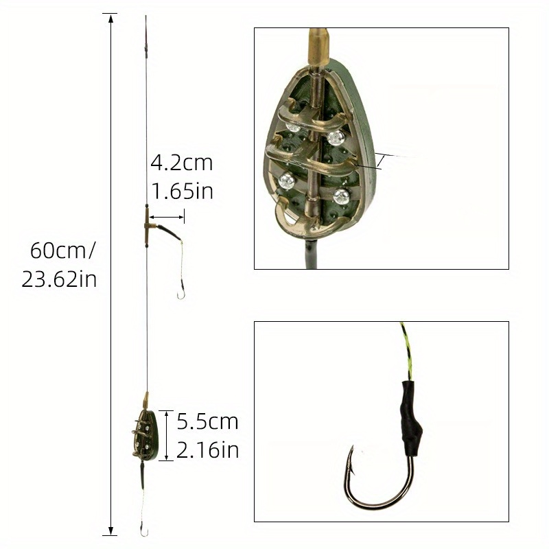 1pc 鯉釣りフィーダーキットフィーダーフック鯉釣り餌ケージ - Fishing Lure Kit のレビューと価格