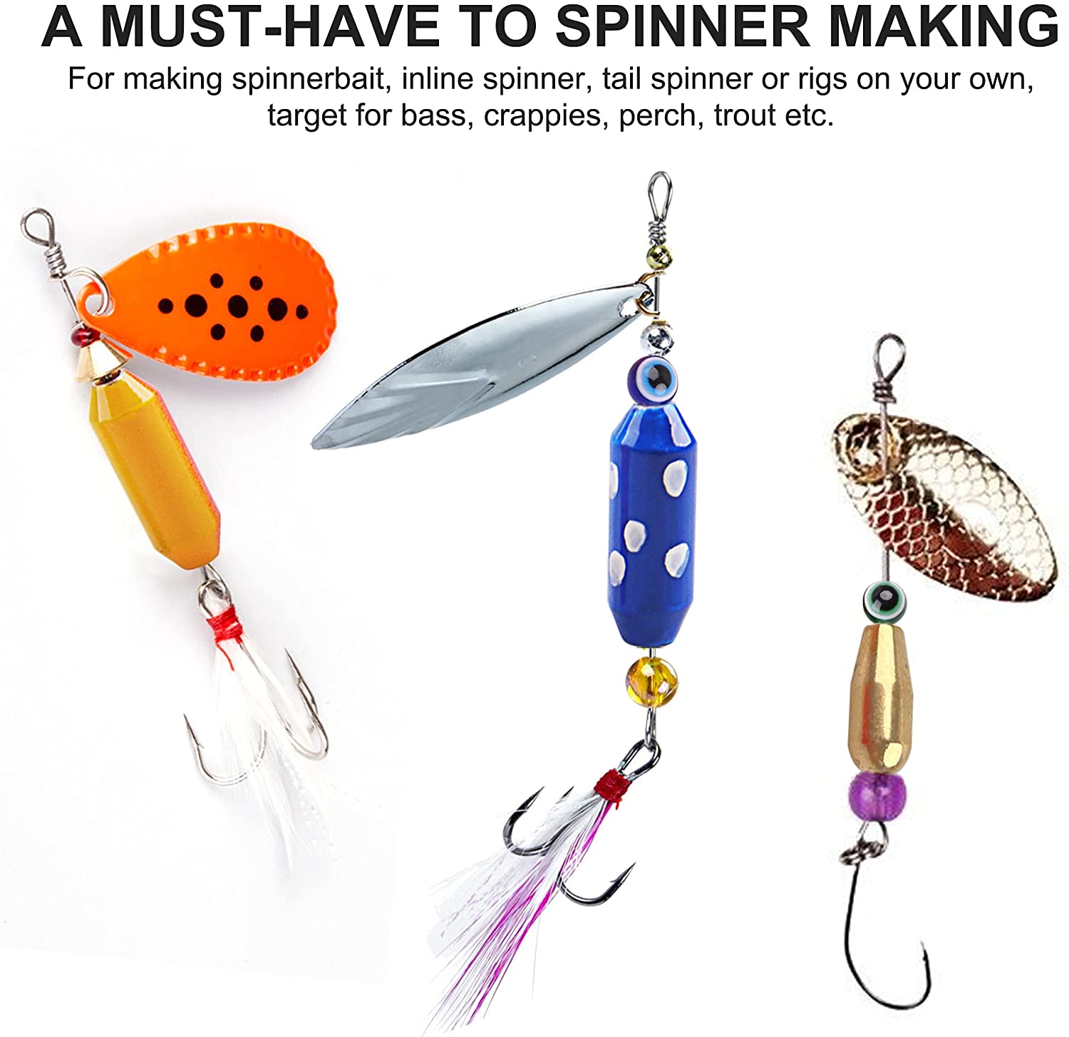日曜大工の真ちゅう製ルアー,釣り用ウェイト,スピナーベイト用 - Fishing Lure Spinner のレビューと価格