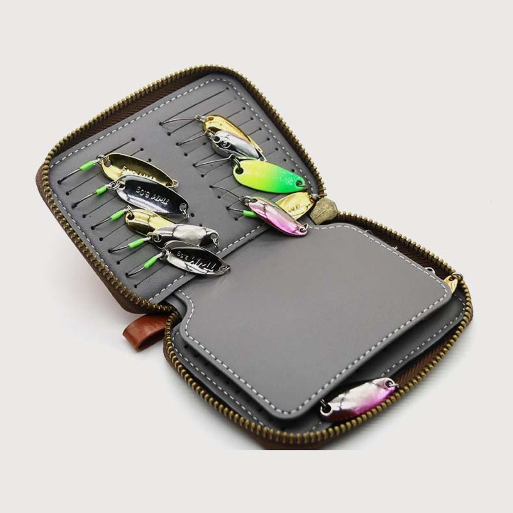 PU レザールアーウォレットバッグルアー収納キャリングケース - Fishing Lure Spinner のレビューと価格