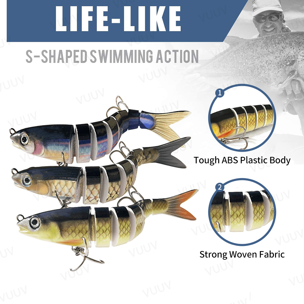 10 個の釣り用ルアー バストラウト用 マルチジョイントスイ - Fishing Lure Popper のレビューと価格