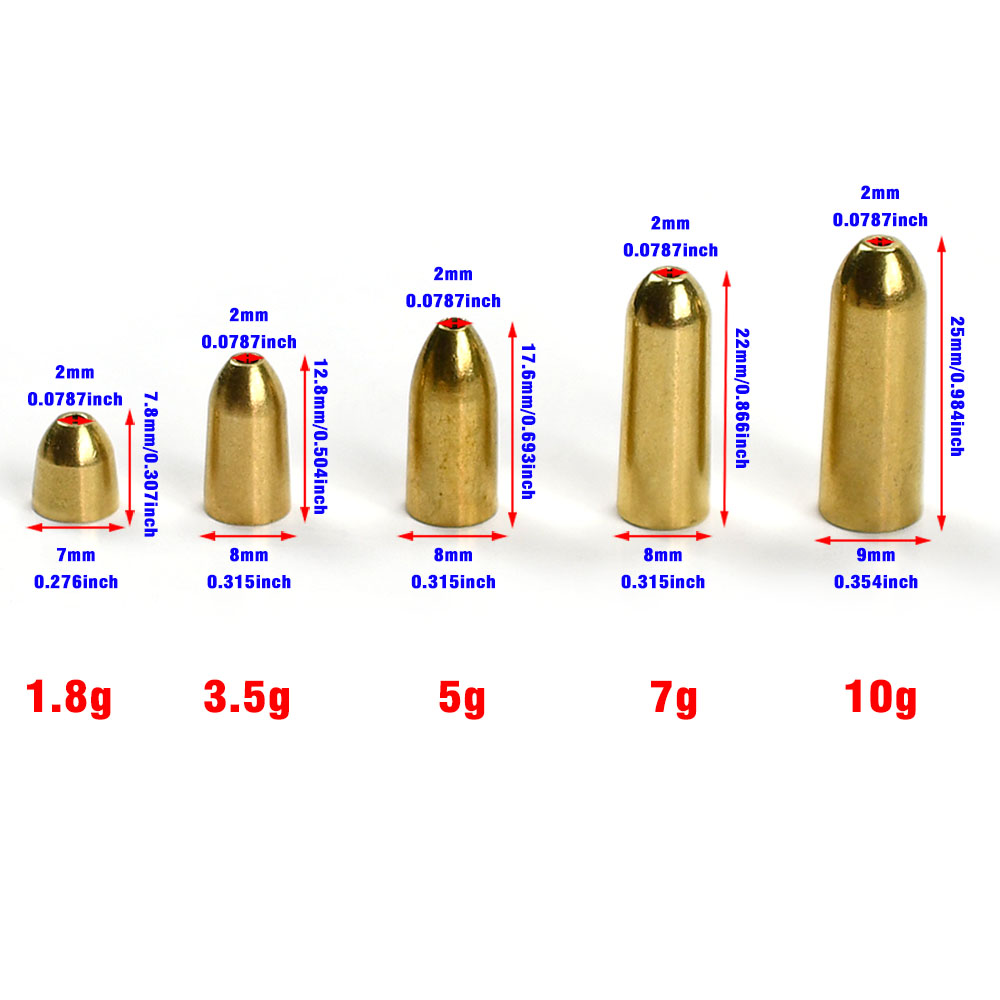 15個入りマルチウェイト真鍮製バレットシンカーセット 1.8 - Fishing Lure Making Kit のレビューと価格