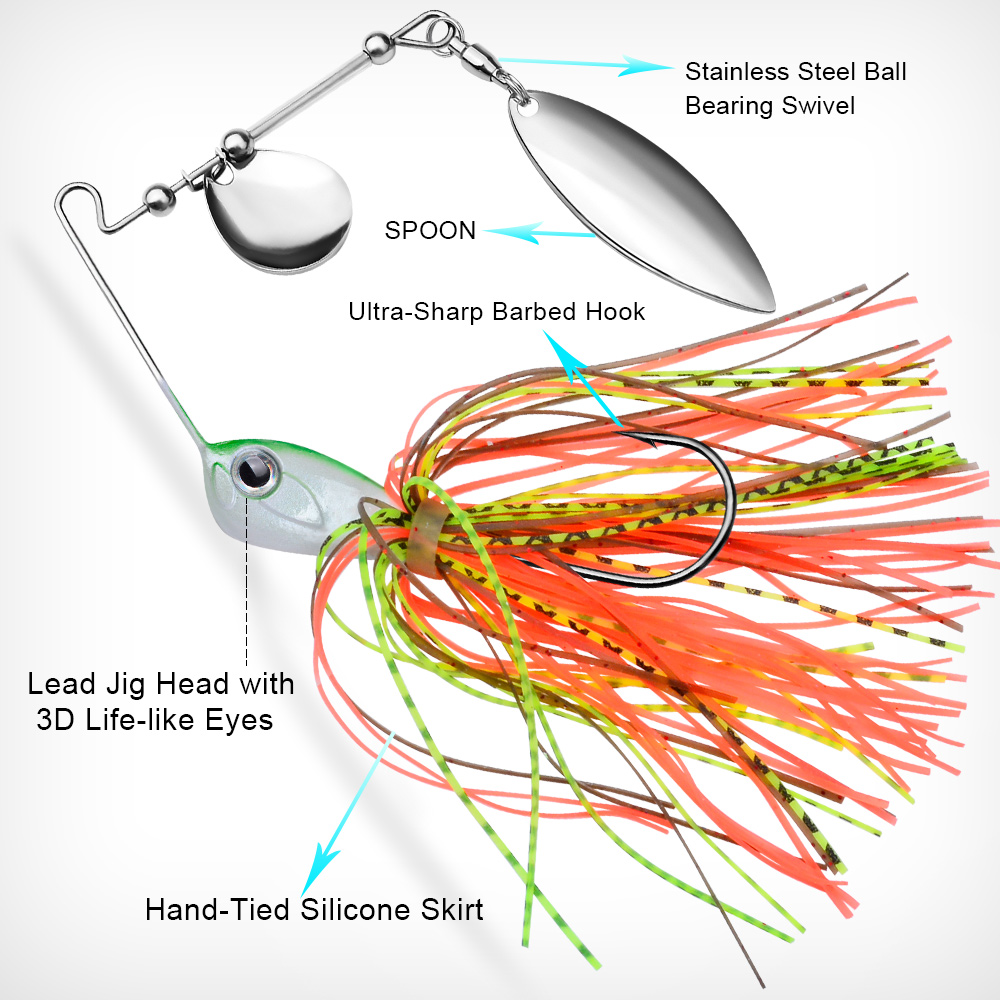 プロベロス 10/14g スピナーベイト フィッシングルアー - Fishing Lure Blade Bait のレビューと価格