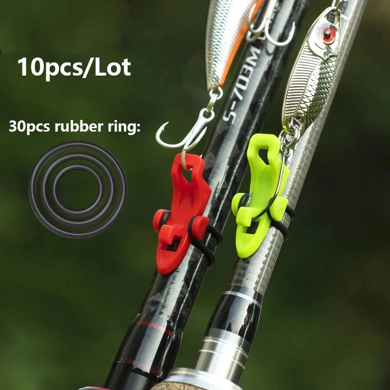 10 個釣り竿ポールフックキーパールアーベイトホルダールアー - Fishing Lure Jig のレビューと価格
