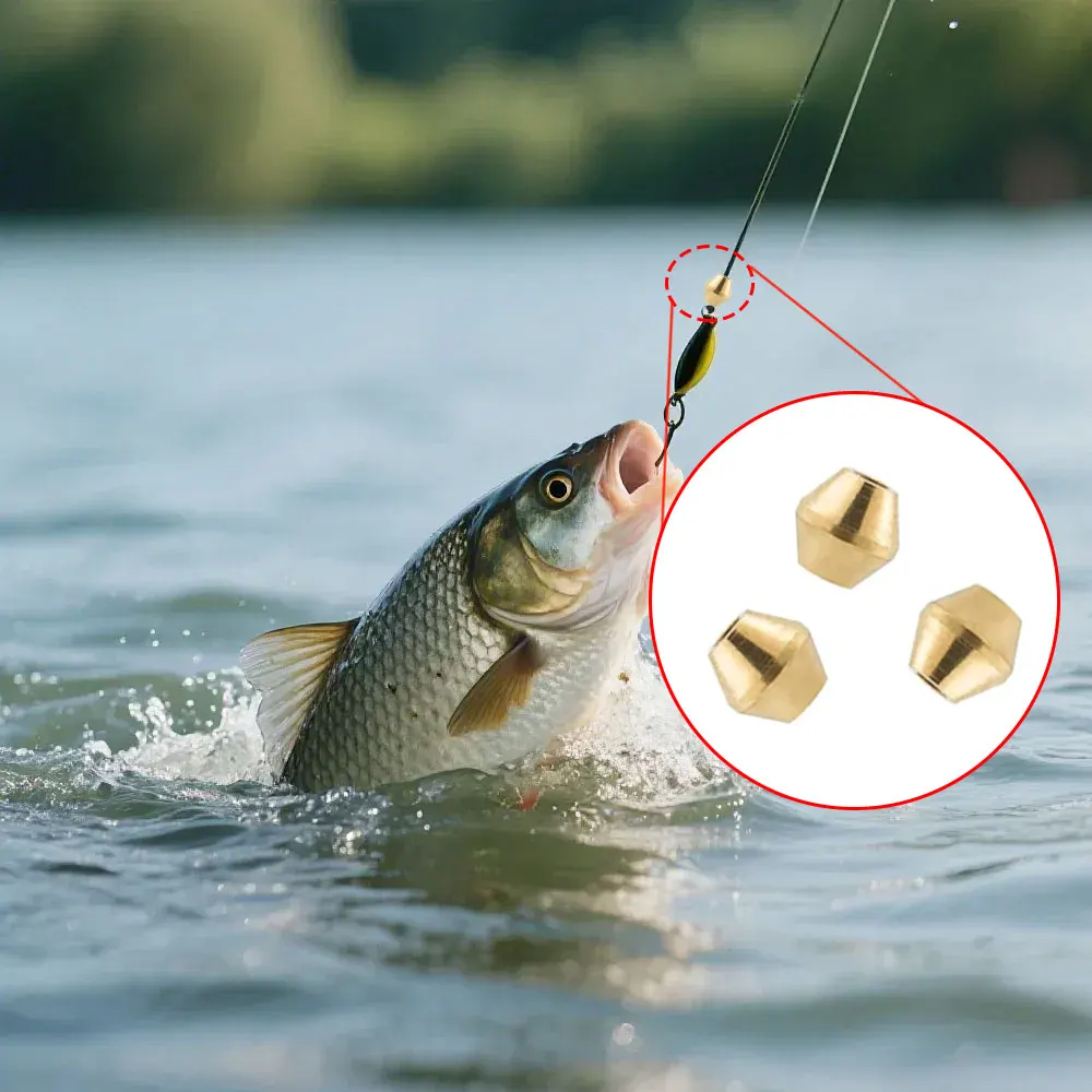 40個 DIY ルアー 真鍮製フィッシングビーズ インライン - Fishing Lure Spinner のレビューと価格