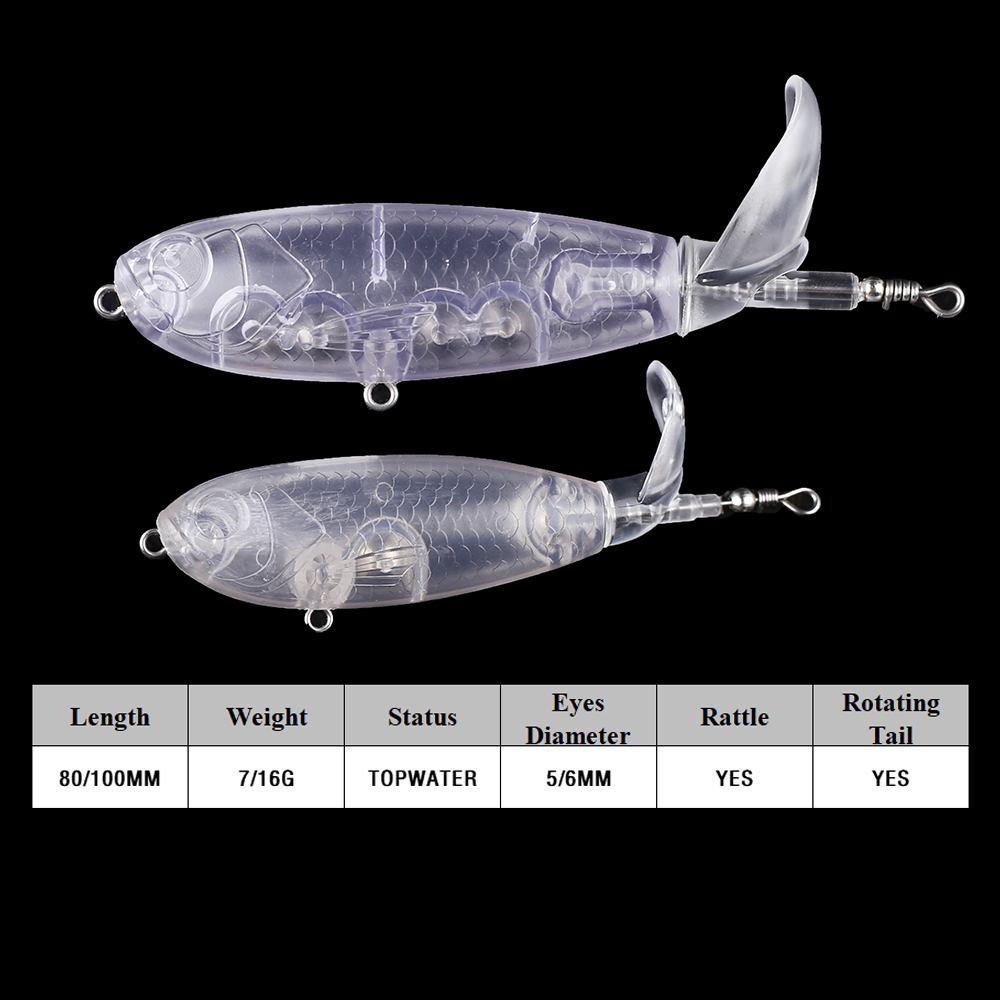 Chan'shuang-フリル付きの塗装済みの白い餌,ポッパ - Fishing Lure Popper のレビューと価格