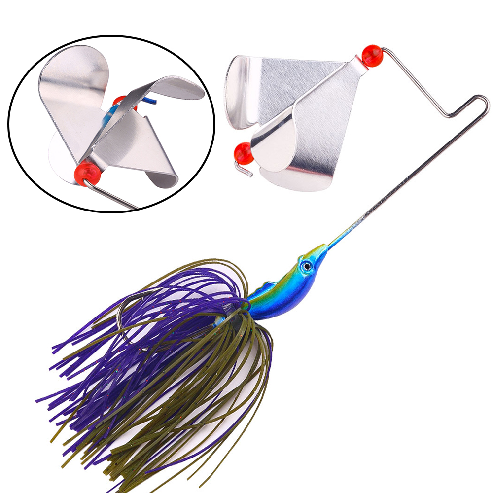 22g バズベイト釣り用ルアー、プロペラブレードとシリコンス - Fishing Lure Blade Bait のレビューと価格