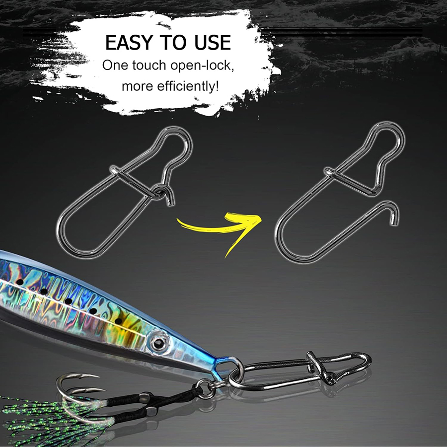 50 個クランクベイトスナップステンレス鋼デュオロックルアー - Fishing Lure Crankbait のレビューと価格