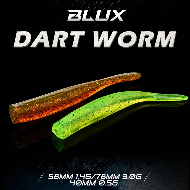 BLUX 新ダーツワームソフト餌 58 ミリメートル 78  - Fishing Lure Soft Plastic のレビューと価格