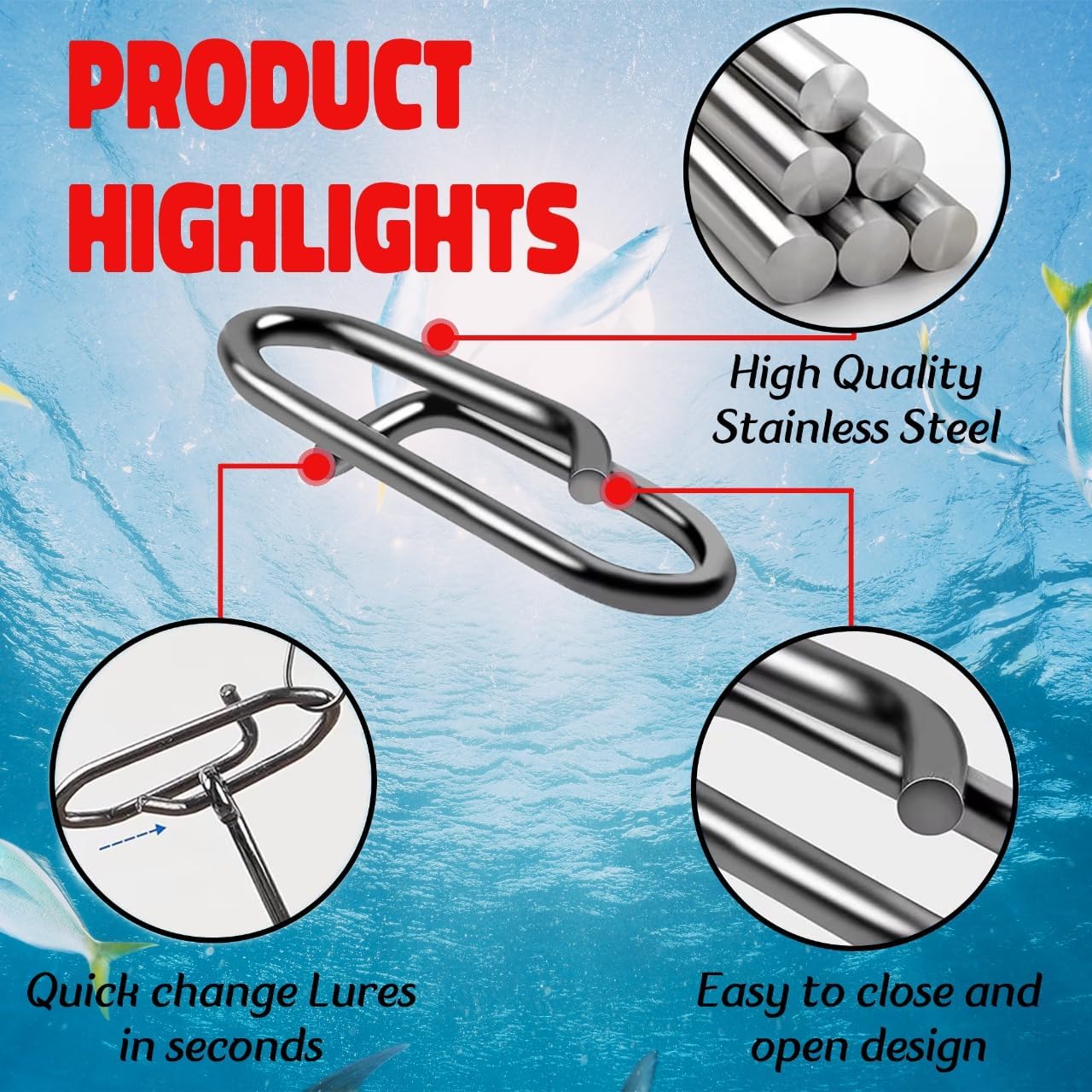 9KM フィッシングスナップキット 110個入り パワーフィ - Fishing Lure Kit のレビューと価格