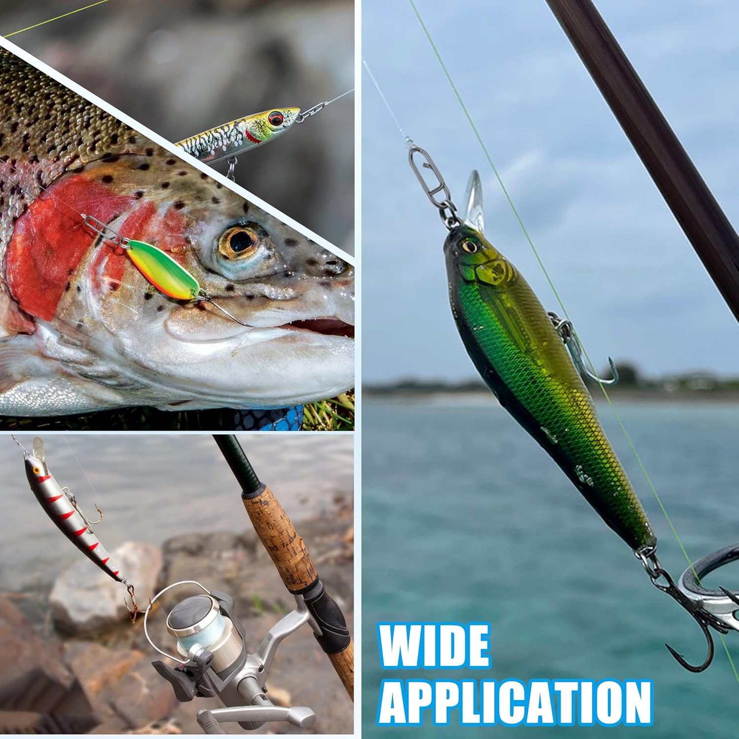 9KM フィッシングスナップキット 110個入り パワーフィ - Fishing Lure Kit のレビューと価格