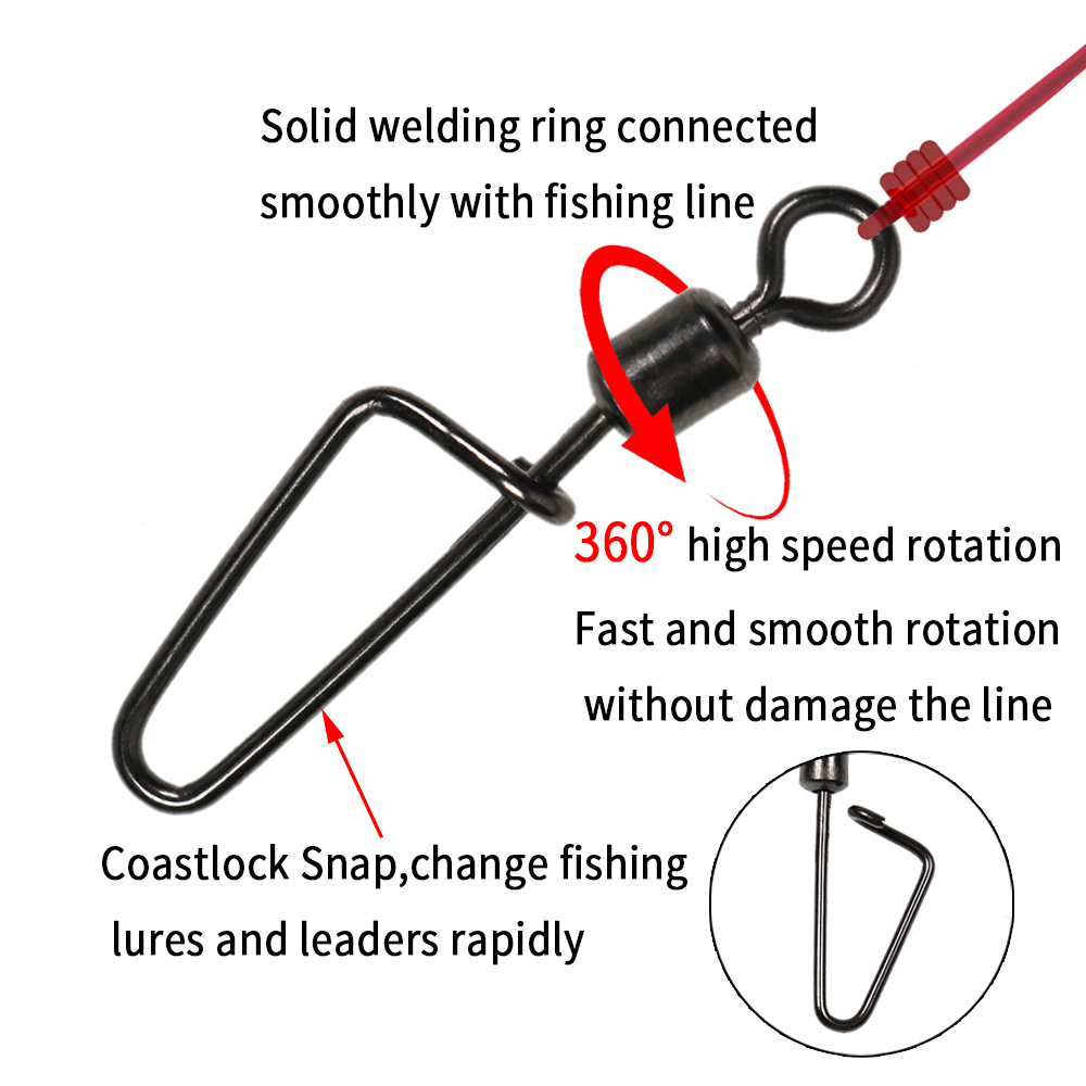20個 # 12 -1/0 ローリングスイベルスイングコース - Fishing Lure Accessories のレビューと価格