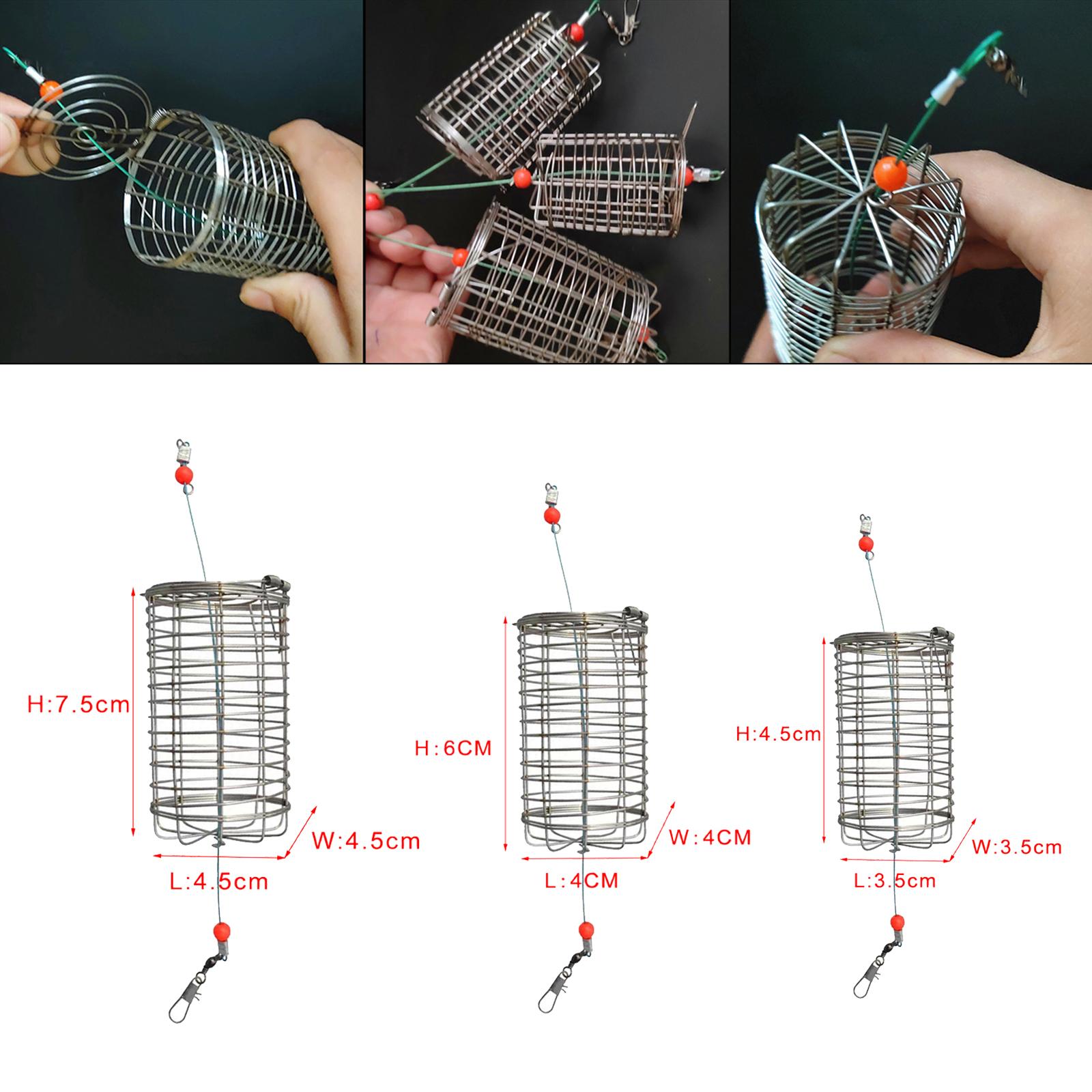 5x ソリッドフィッシングフィーダーケージトラップバスケット - Fishing Lure Topwater のレビューと価格
