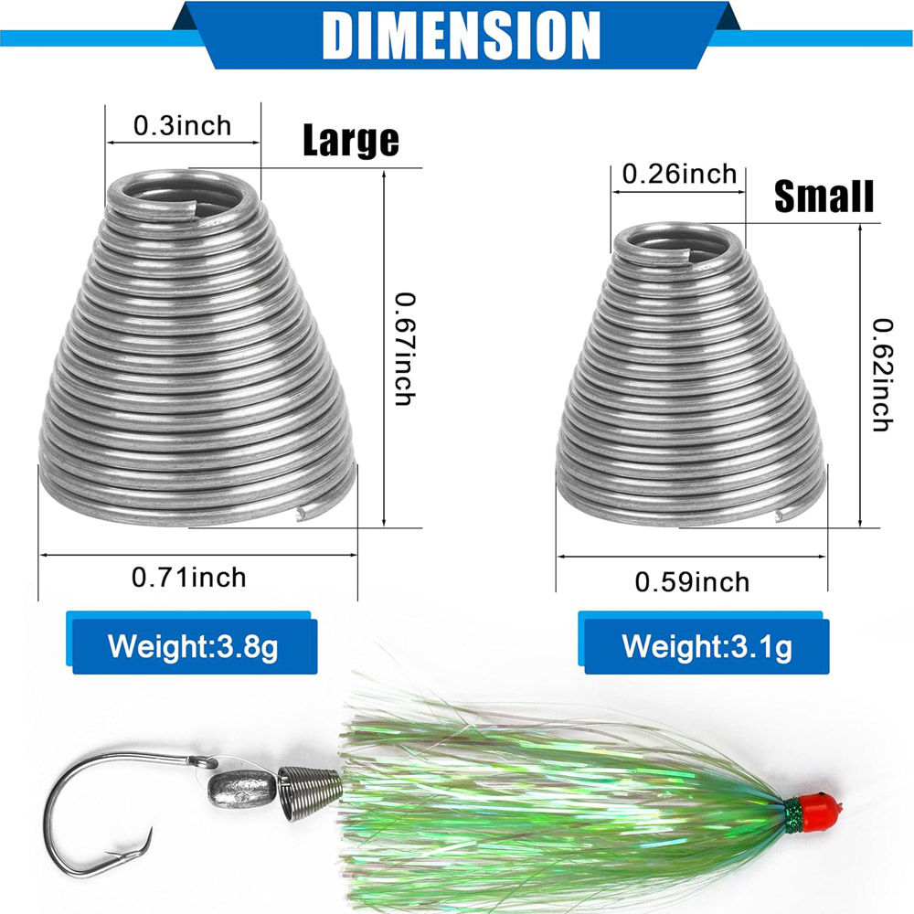 Ballyhoo-釣り用ベイトリギングスプリング,20個,ス - Fishing Lure Accessories のレビューと価格