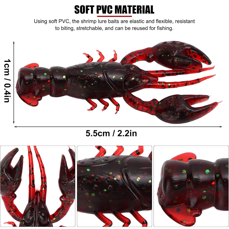 20 個ザリガニ人工餌エビロブスター爪ルアーバストラウトパイ - Fishing Lure Soft Plastic のレビューと価格