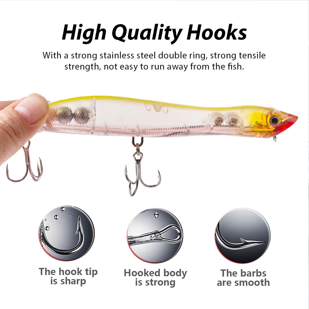 120mm/18g トップウォーターペンシルポッパー フロー - Fishing Lure Popper のレビューと価格