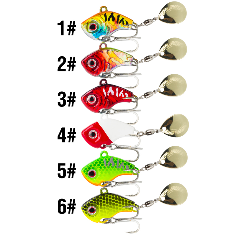 6PC 5g/7g/10g/14g/20g 回転メタルバイブ - Fishing Lure Crankbait のレビューと価格