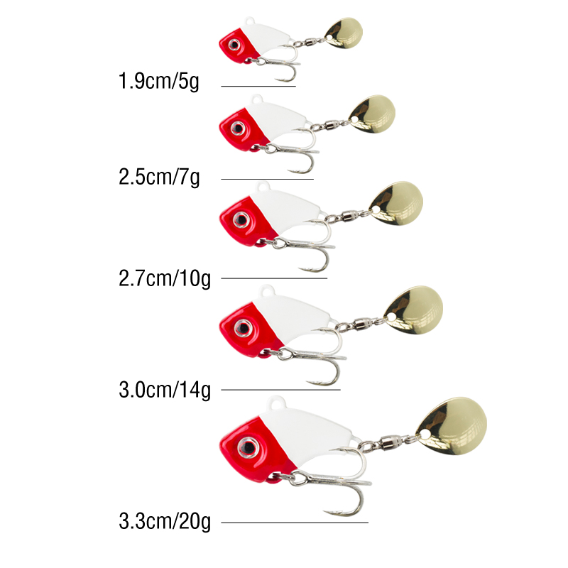 6PC 5g/7g/10g/14g/20g 回転メタルバイブ - Fishing Lure Crankbait のレビューと価格