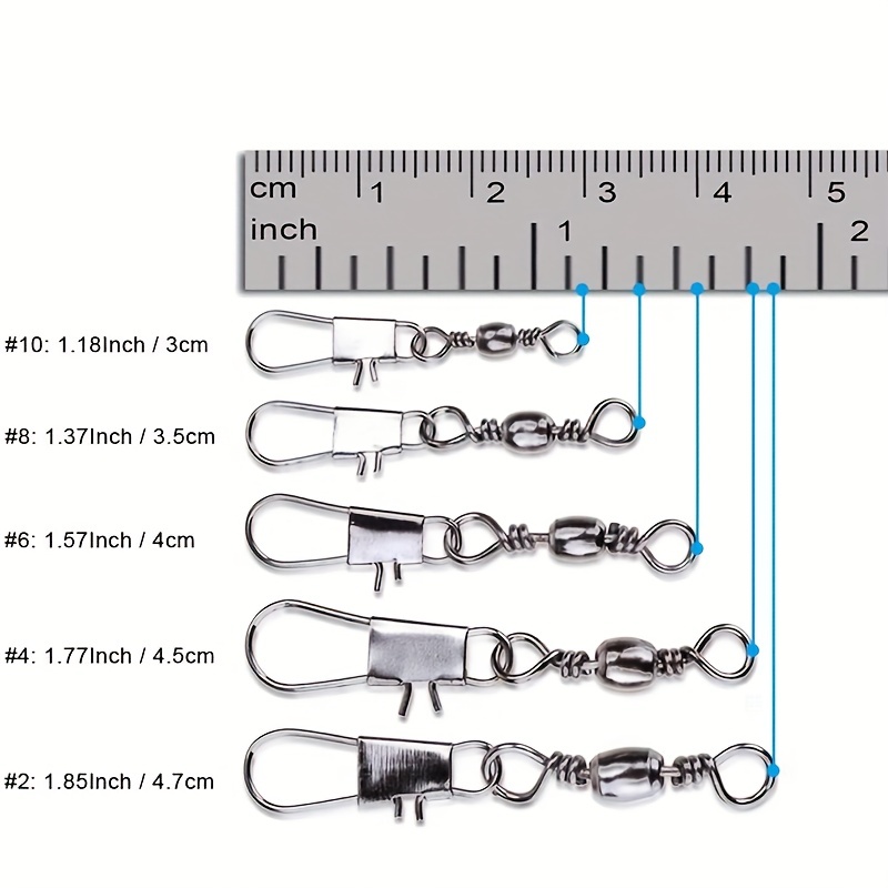 50/200個入りバレルスナップスイベル釣りアクセサリー、ボ - Fishing Lure Accessories のレビューと価格